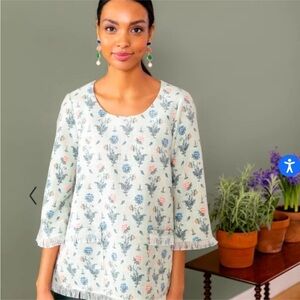 Tuckernuck Jardin Floral London Blouse L EUC